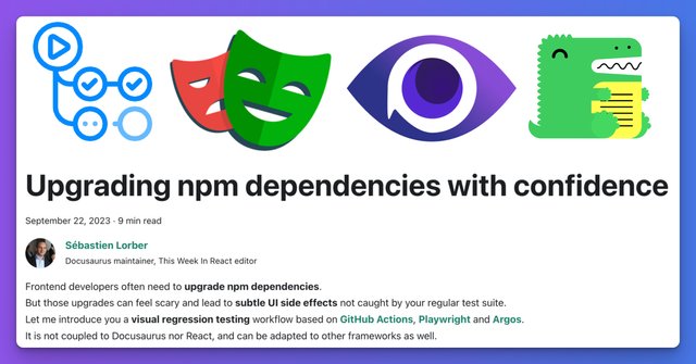 Upgrading frontend dependencies with confidence